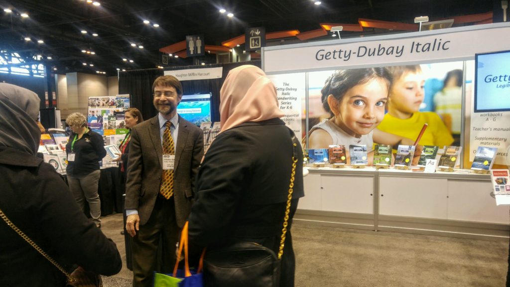 Greeting educators at the ASCD Conference in Chicago, IL