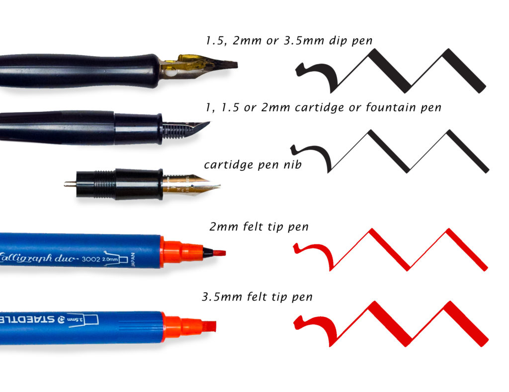felt tip calligraphy pens